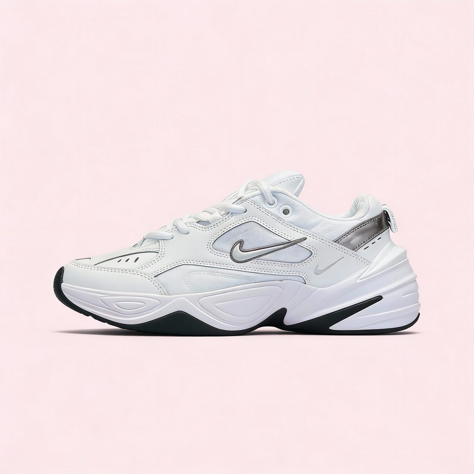 Sneakers Nike M2K Tekno – White & Silver Chrome