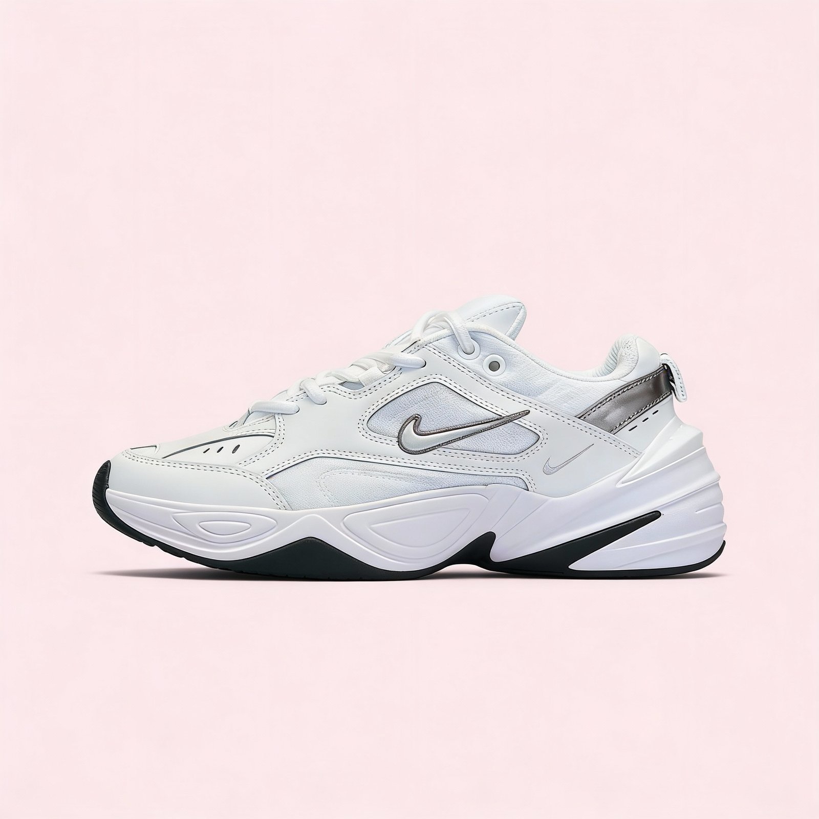 Sneakers Nike M2K Tekno – White & Silver Chrome
