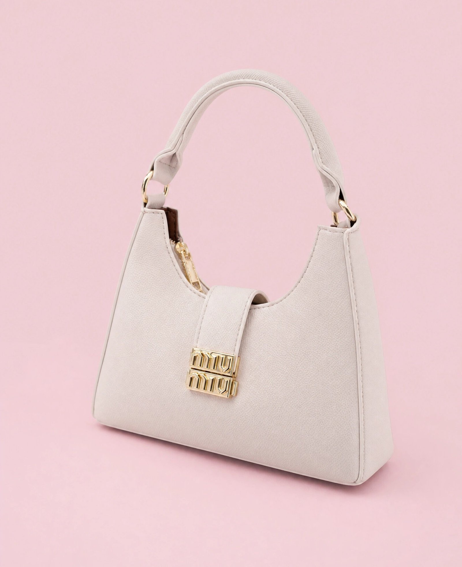 Bolso de Hombro Miu Miu Minimalista – Blanco Roto / Marfil