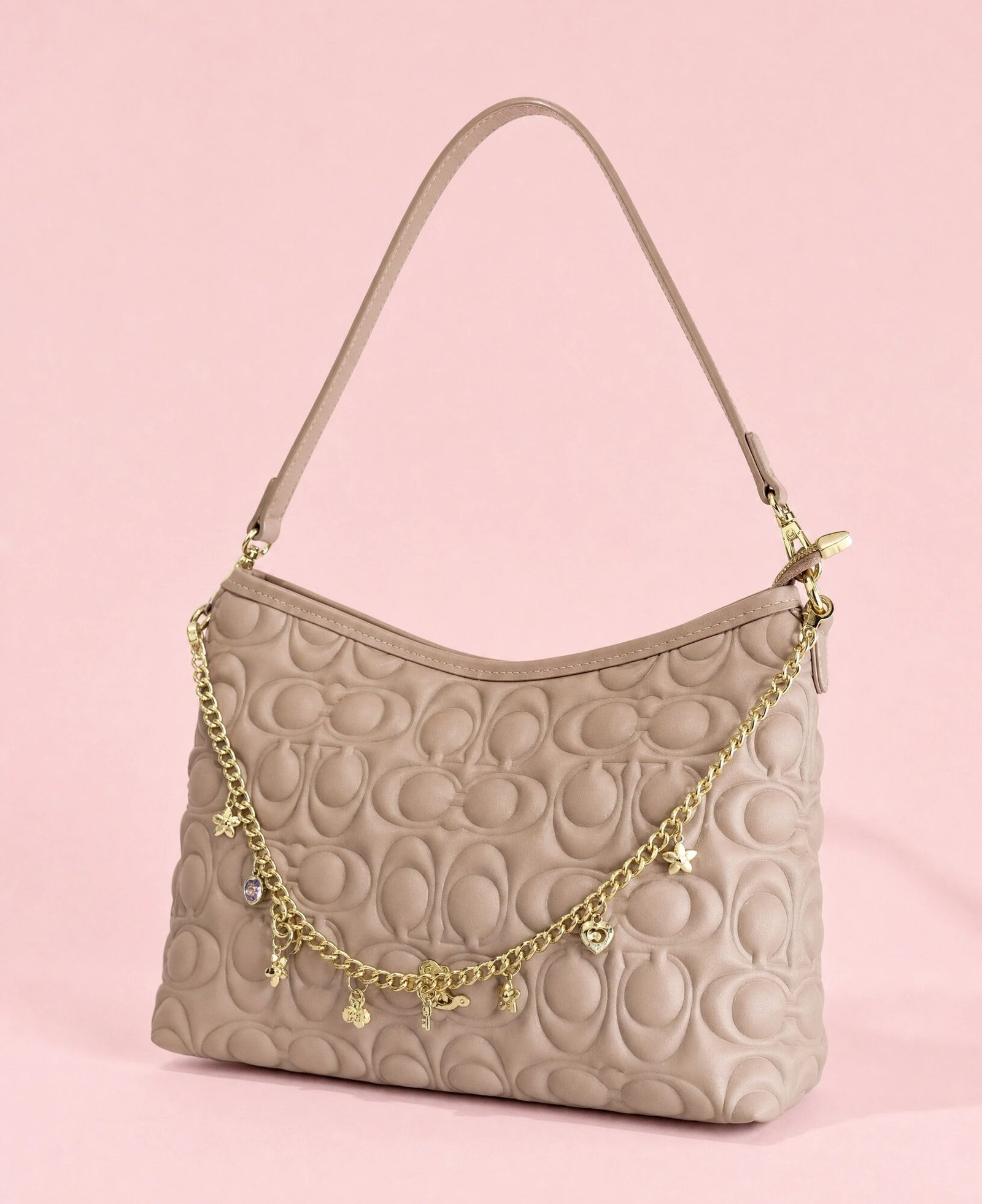 Bolso de Hombro Coach Hobo en Piel Acolchada