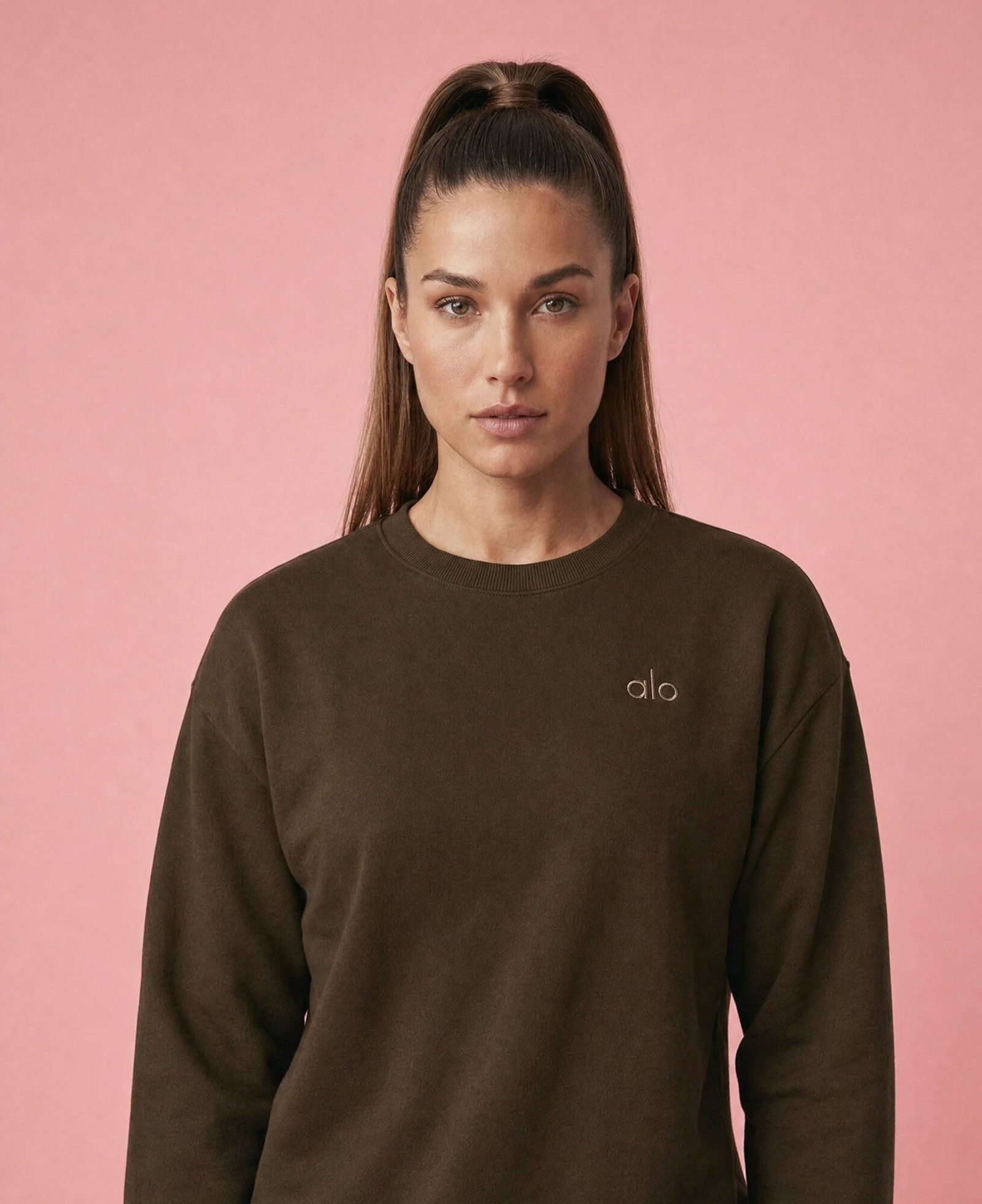 Sudadera Cuello Redondo Clásica Alo Yoga – Marrón Espresso