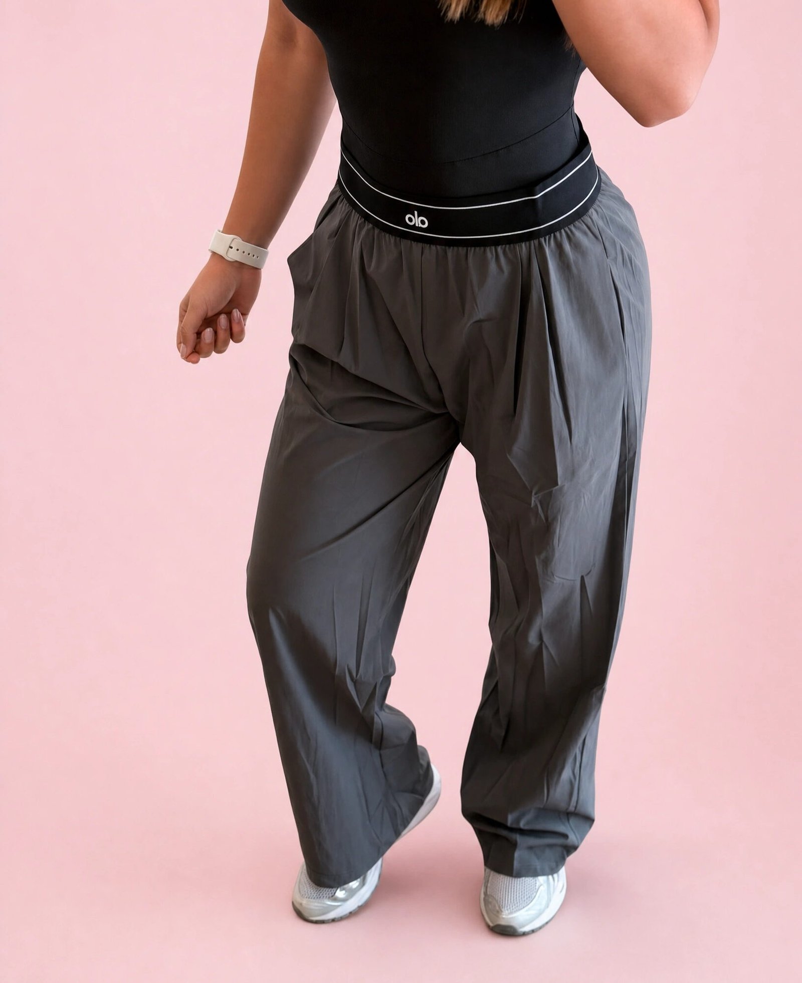 Pantalón de Lona Ligero Alo Yoga Wide-Leg – Gris